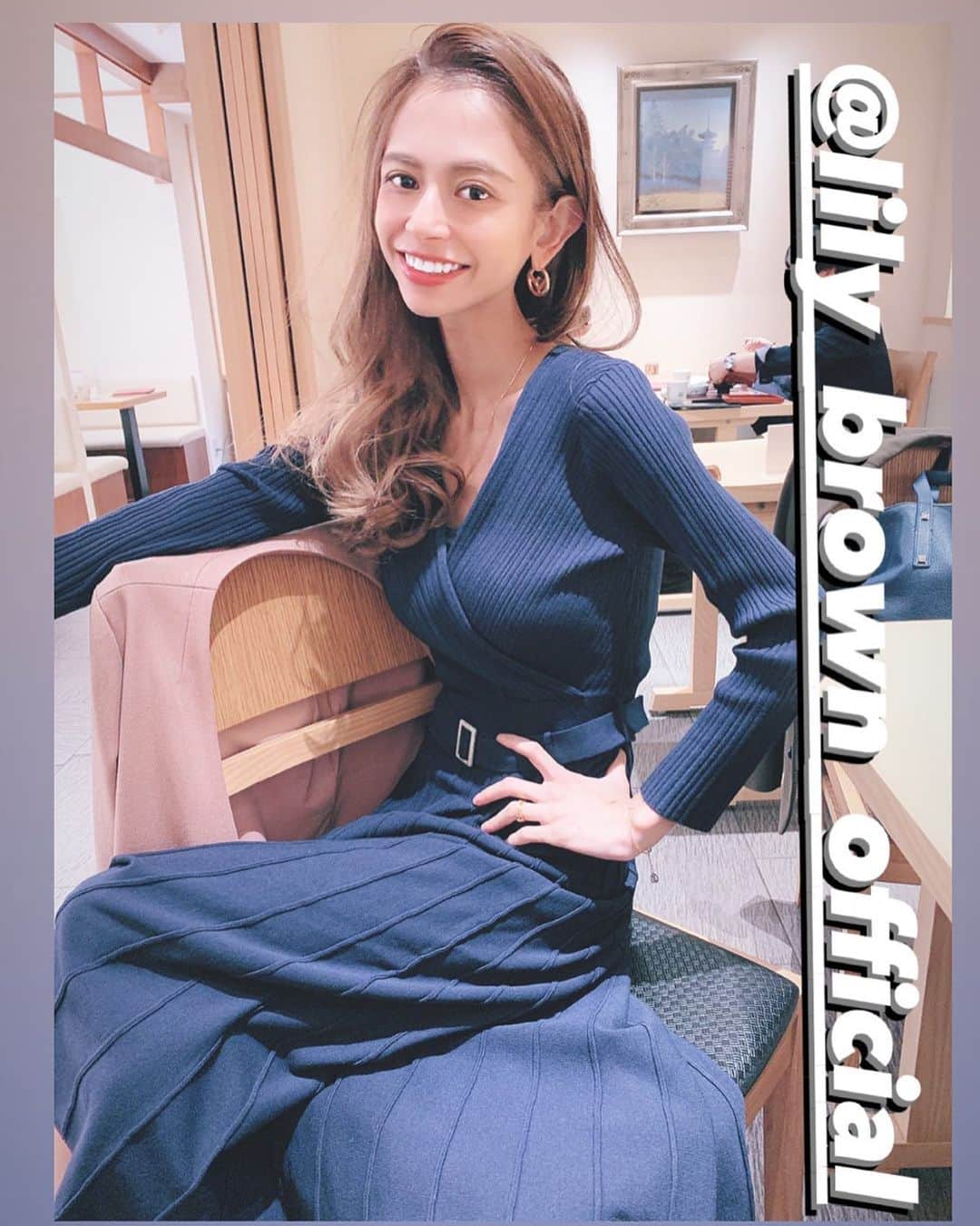 間宮梨花のインスタグラム：「@lily_brown_official  とある日の私 このワンピース授乳しやすかった🤱 #リリーブラウン #lilybrown」