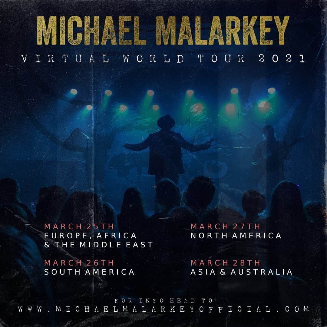 マイケル・マラーキーのインスタグラム：「SEE YOU SOON // virtual WORLD TOUR tickets available NOW at michaelmalarkeyofficial.com」