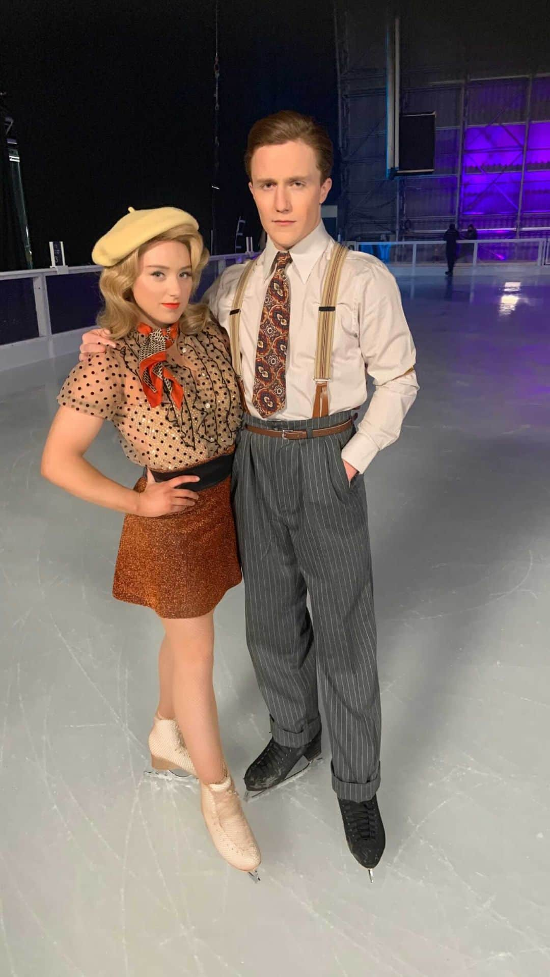 エイミー・ティンクラーのインスタグラム：「Bonnie & Clyde, Bang Bang - @joejohnsonice   @dancingonice #dancingonice #DOI」