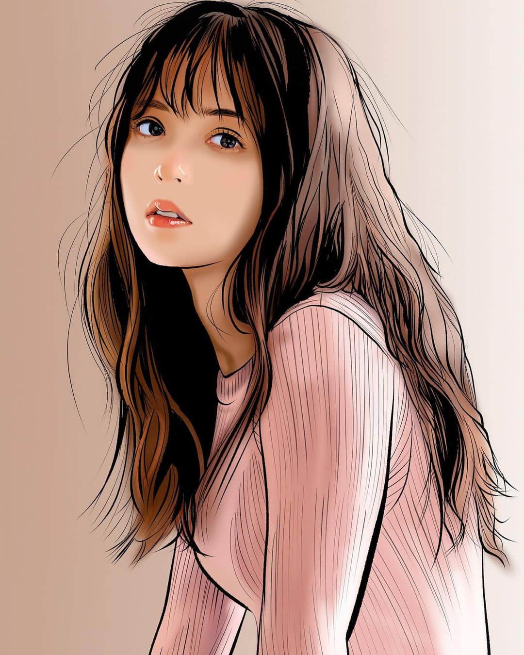 のインスタグラム：「『齋藤飛鳥さん』 #似顔絵 #イラスト #イラストレーション #乃木坂46 #齋藤飛鳥 #caricature #illustration #portrait #artwork #drawing #nogizaka46 #asukasaito」