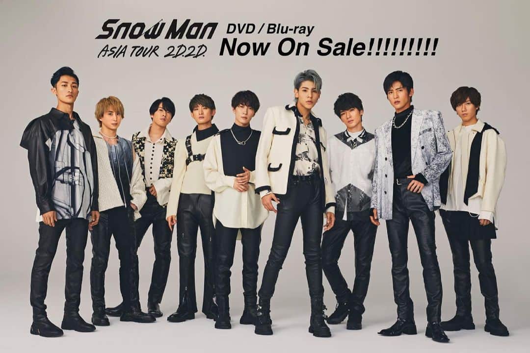 目黒蓮のインスタグラム：「Snow Man ASIA TOUR 2D.2D. DVD / Blu‐Ray  本日発売！  Snow Manにとっても、みんなにとっても、忘れられない熱いデビューライブになったと思います︎︎  ︎︎  最初で最後という最高 ︎︎ ︎︎  Snow Manとあなたで、これから一緒にたくさんの最高な想い出を増やしていこうね。   #SnowMan #最初で最後という最高」