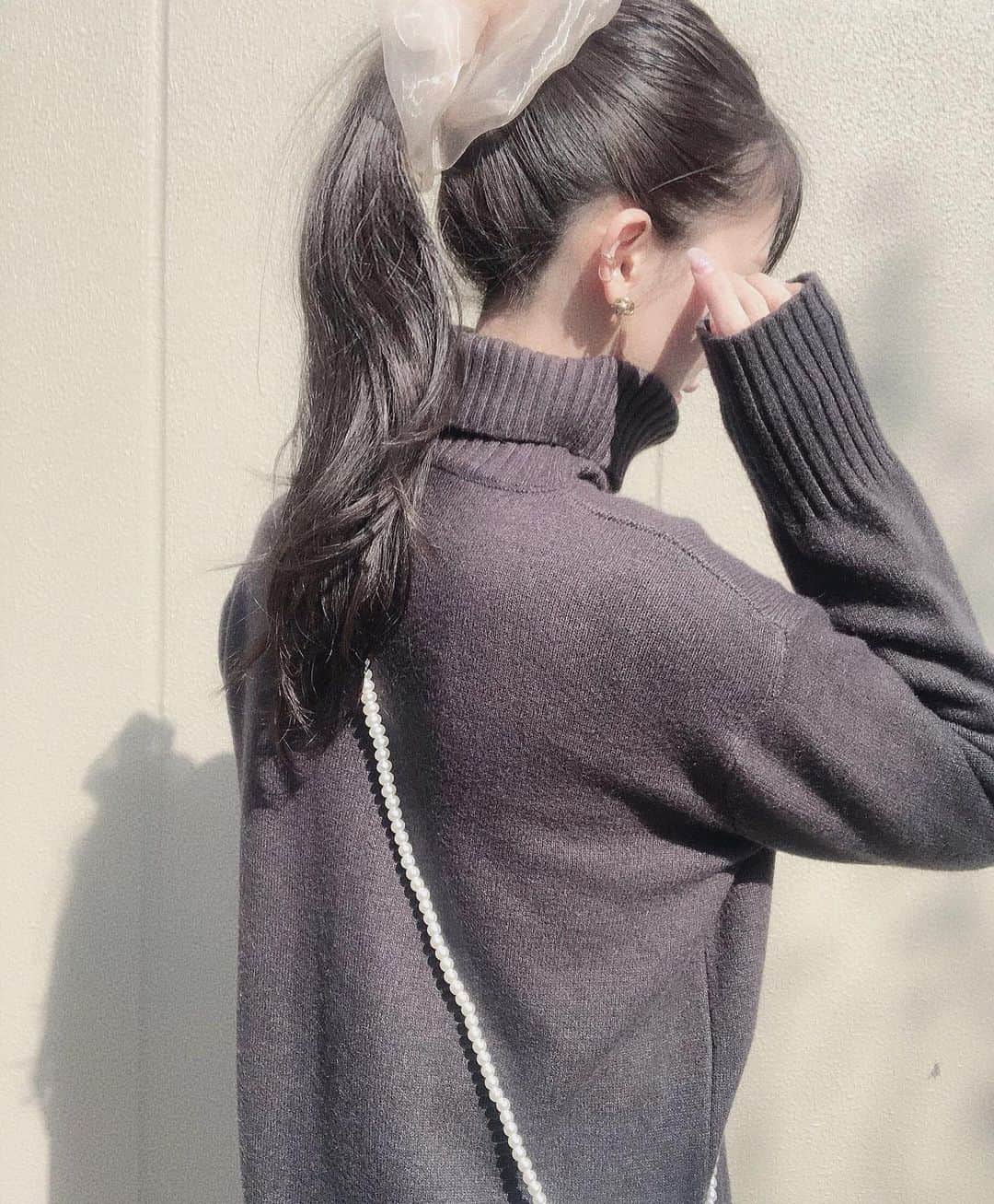 yuu__aaaのインスタグラム：「. . ぽにて🐴❤︎ . ポニテの日めっちゃ多いです . . #ポニテ#ポニーテール#hairstyle #hairarrange #make#japan#japanesegirl」