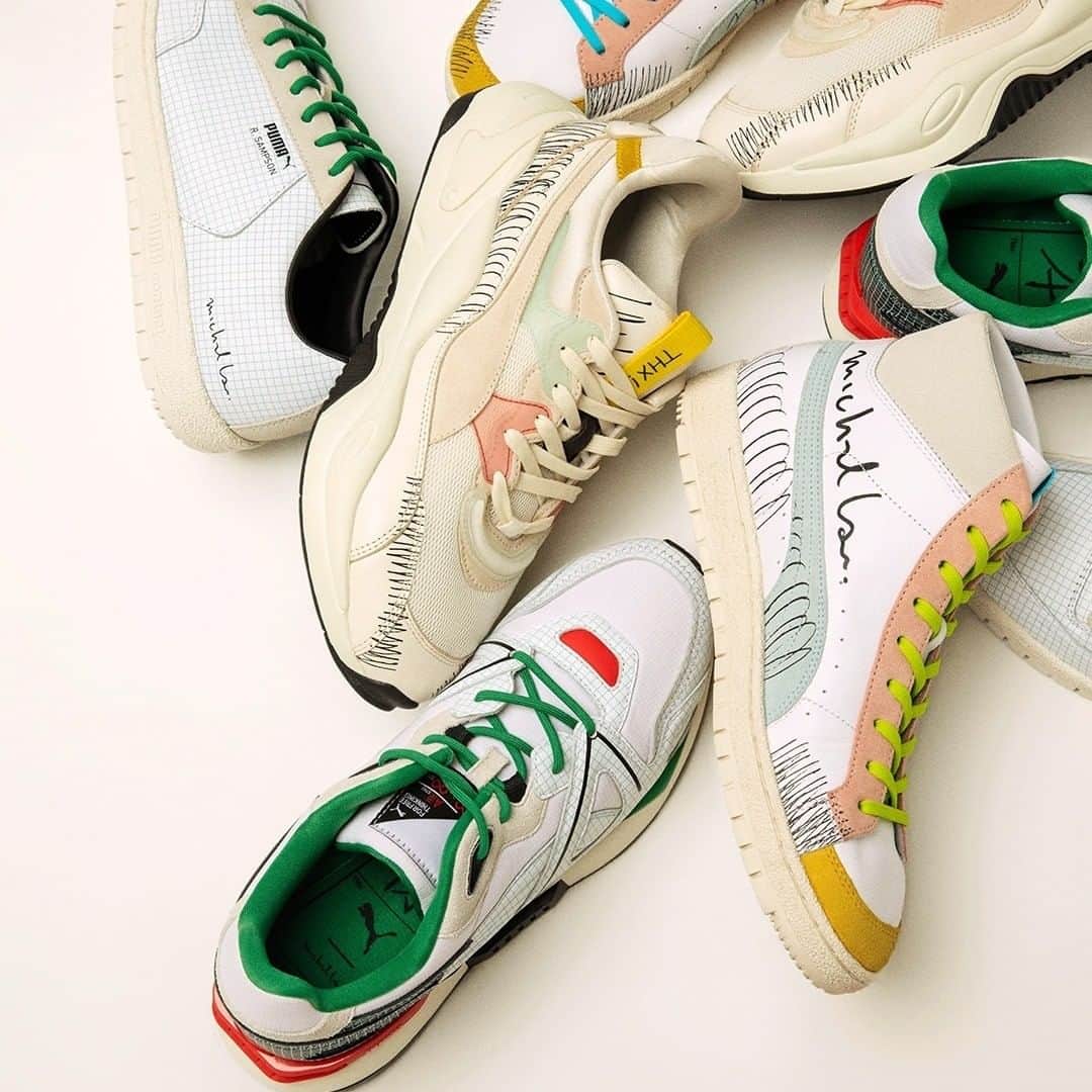 のインスタグラム：「【RELEASE✌️】2/8(mon) 発売RALPH SAMPSON 70 CLEAN MICHAEL LAU￥16,000+tax MIRAGE MOX MICHAEL LAU￥14,000+tax RALPH SAMPSON 70 MID MICHAEL LAU￥18,000+tax RS-2K MICHAEL LAU￥15,000+tax  "トイフィギュアのゴッドファーザー"と称されるトイアーティスト、マイケル・ラウとのコラボレーションモデル。  展開店舗 ABC-MART GRAND STAGE ONLINE STORE  #abcmart #abcマート #abcgs #kicks #sneakerhead #sneakers #sneakeraddict #tokyo #japan #kickstagram #puma #kicks #sneakerhead #sneakers #sneakeraddict #tokyo #japan #kickstagram #👟#kicks #sneakerhead #sneakers #sneakeraddict #tokyo #japan #kickstagram #👟」