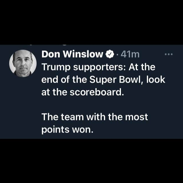 コンスタンス・マリーさんのインスタグラム写真 - (コンスタンス・マリーInstagram)「#FYI  The team with the most points/votes wins.  #election2020  #Super Bowl #superbowlsunday  . . #repost @donwinslowfilms」2月8日 10時59分 - goconstance