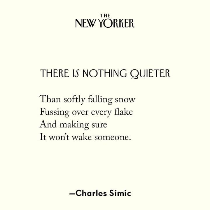 The New Yorkerさんのインスタグラム写真 - (The New YorkerInstagram)「A poem by Charles Simic.」2月8日 11時31分 - newyorkermag