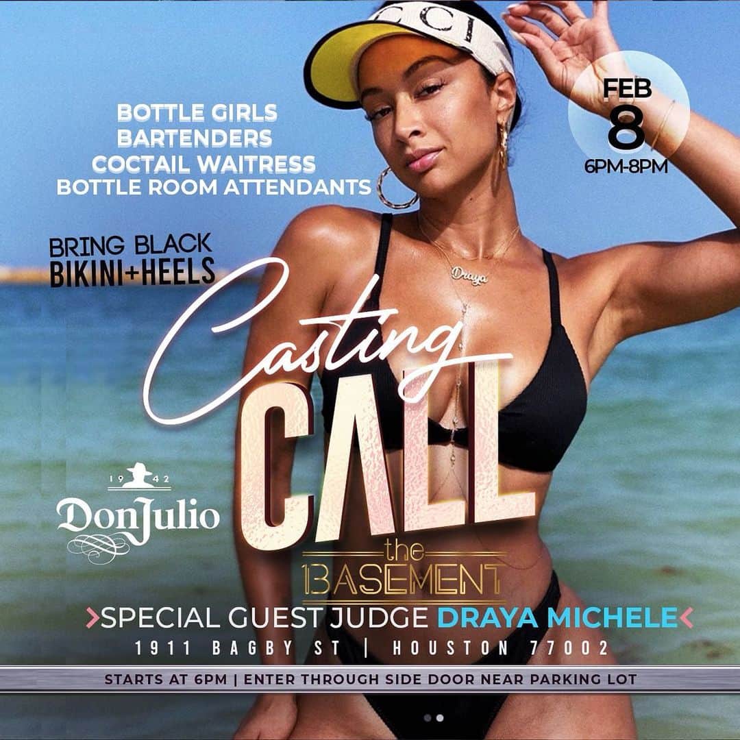 Draya Micheleのインスタグラム：「ATTENTION HOUSTON BARTENDERS, BOTTLE GIRLS, AND WAITRESSES ‼️‼️‼️」