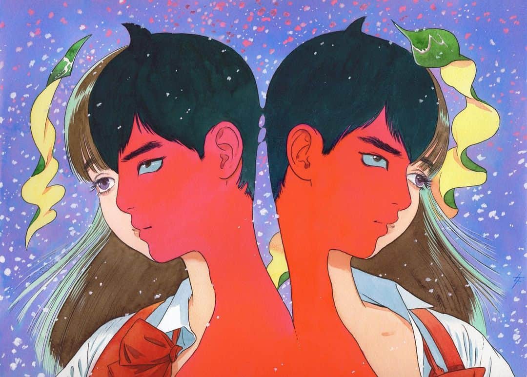 のインスタグラム：「PROFILES 32 x 41 cm Watercolor on paper」
