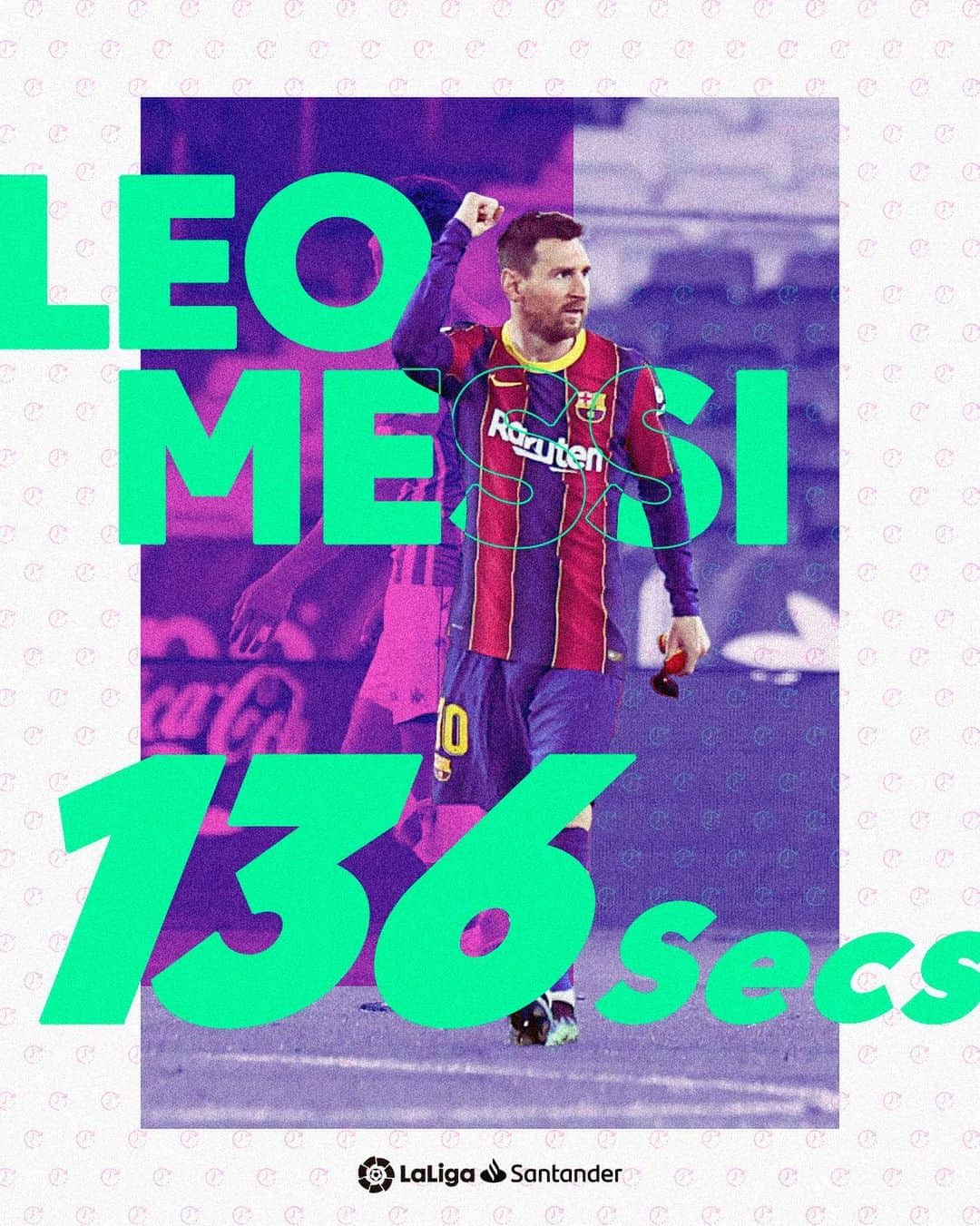 LFPさんのインスタグラム写真 - (LFPInstagram)「@leomessi has scored just 136 seconds after coming as a substitute, his fastest goal as sub for @fcbarcelona in #LaLigaSantander! 💥   Messi ha marcado a los 136 segundos, ¡su gol más rápido como suplente con el Barça en #LaLiga Santander! 💥  #Messi #Barça #sub #supersub」2月8日 8時04分 - laliga