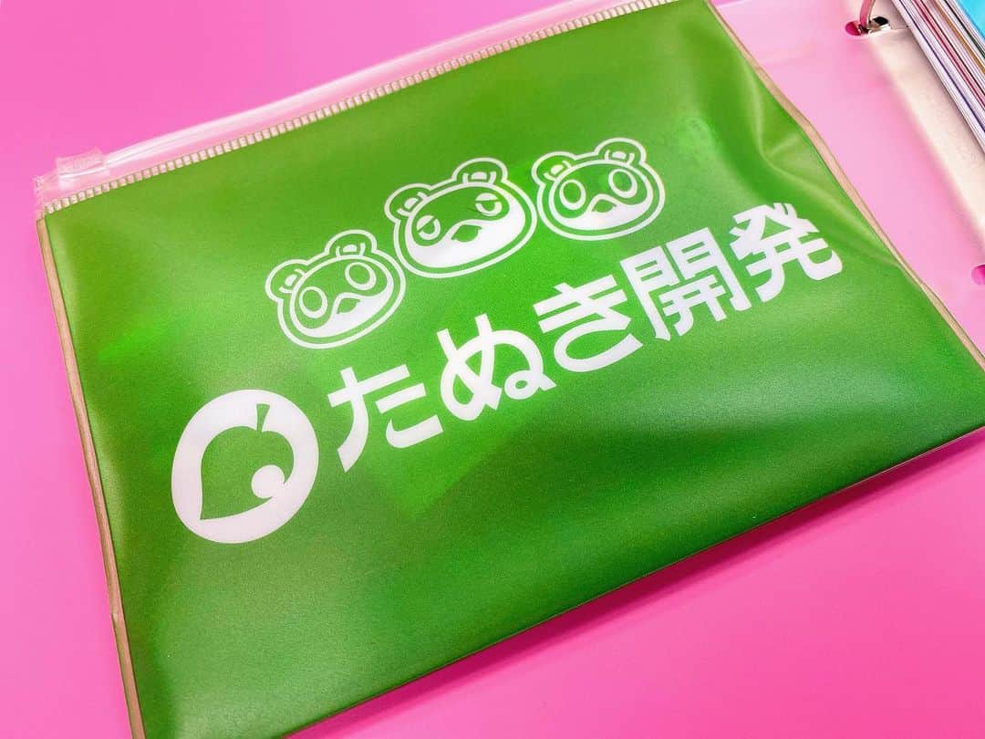 倉田雅世のインスタグラム：「ペンケースが盛大に壊れてしまったので、新しいものを使います。 よろしくね。 #たぬき開発」