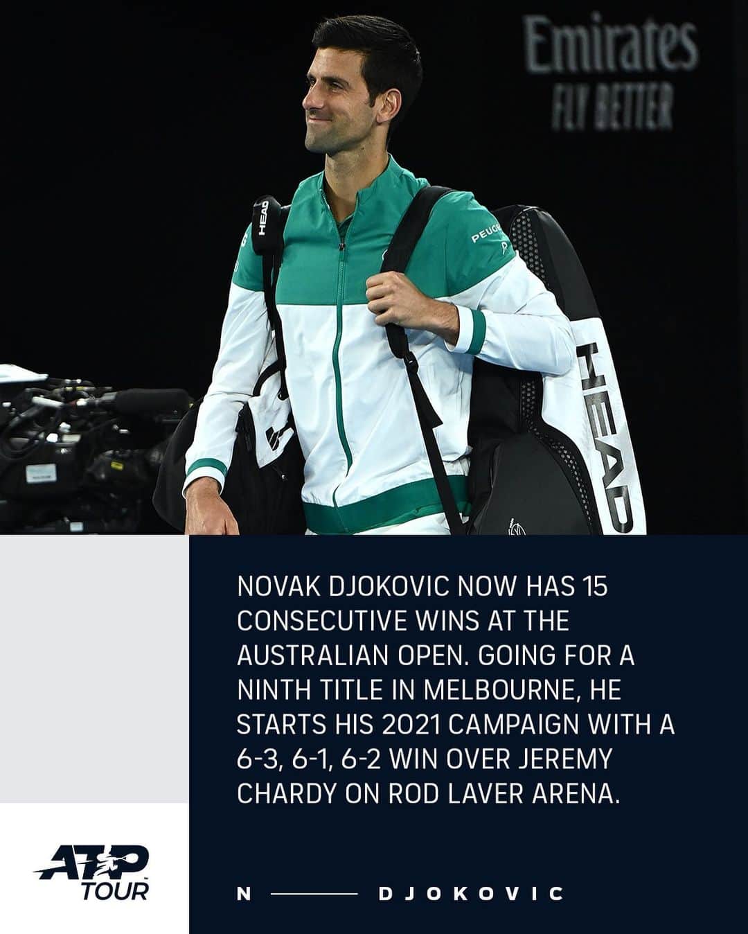 ATP World Tourさんのインスタグラム写真 - (ATP World TourInstagram)「Catch him if you can. #AusOpen」2月8日 20時16分 - atptour
