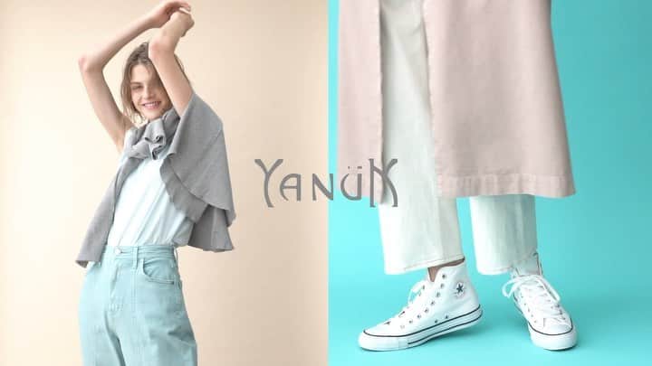 ロビンのインスタグラム：「Yanuk  “Nuance Color Denim”  映像製作させていただきました。ありがとうございます。  ソフトトーンのカラーデニム 美しいシルエット 素敵でした。  優しいイメージに少し春を感じる映像にさせていただきました。  Thank you @yanuk_official   #yanuk」