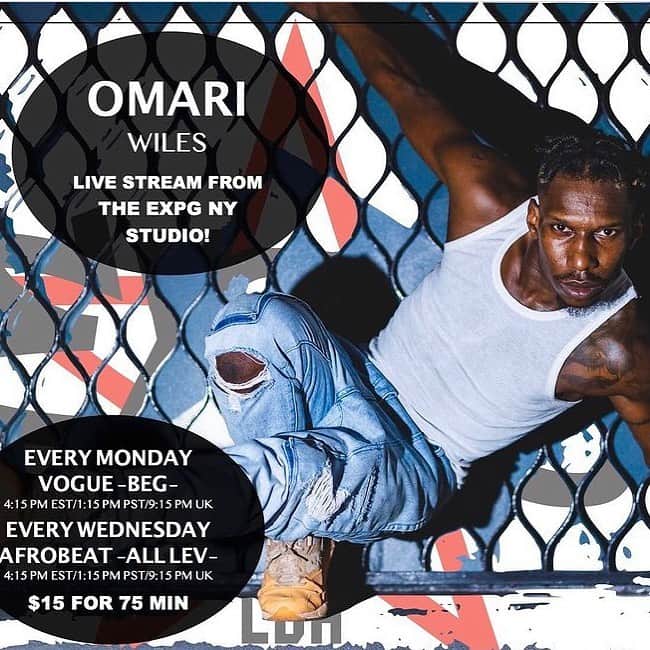 EXILE PROFESSIONAL GYMさんのインスタグラム写真 - (EXILE PROFESSIONAL GYMInstagram)「✨Vogue For Beginners!! ✨ With the one and only @omari_wiles !!! Every Monday Time: 4:15 EST! . 🔥🔥🔥🔥🔥🔥🔥🔥🔥🔥🔥🔥  Get your tickets right now !!!   .  Click ‘Book’ and create an account OR login in to your Mind Body account to reserve ✔️ $15 online class ✔️ Private login link will be sent via email 15 minutes prior to class start 👀  ZOOM TIPS 👀 If using 📱 Zoom app best way to go 👍 Please use ‘mute’ button when not speaking. We encourage displaying your video for teacher feedback! See you on the dance floor! . #newyork #omari #vogue #voguebeginners #onlineclasses #danceclasses #livestreamclasses #expg #expgny #expgbyldh #dancers #vogue #classesonline」2月8日 12時15分 - expg_studio_nyc