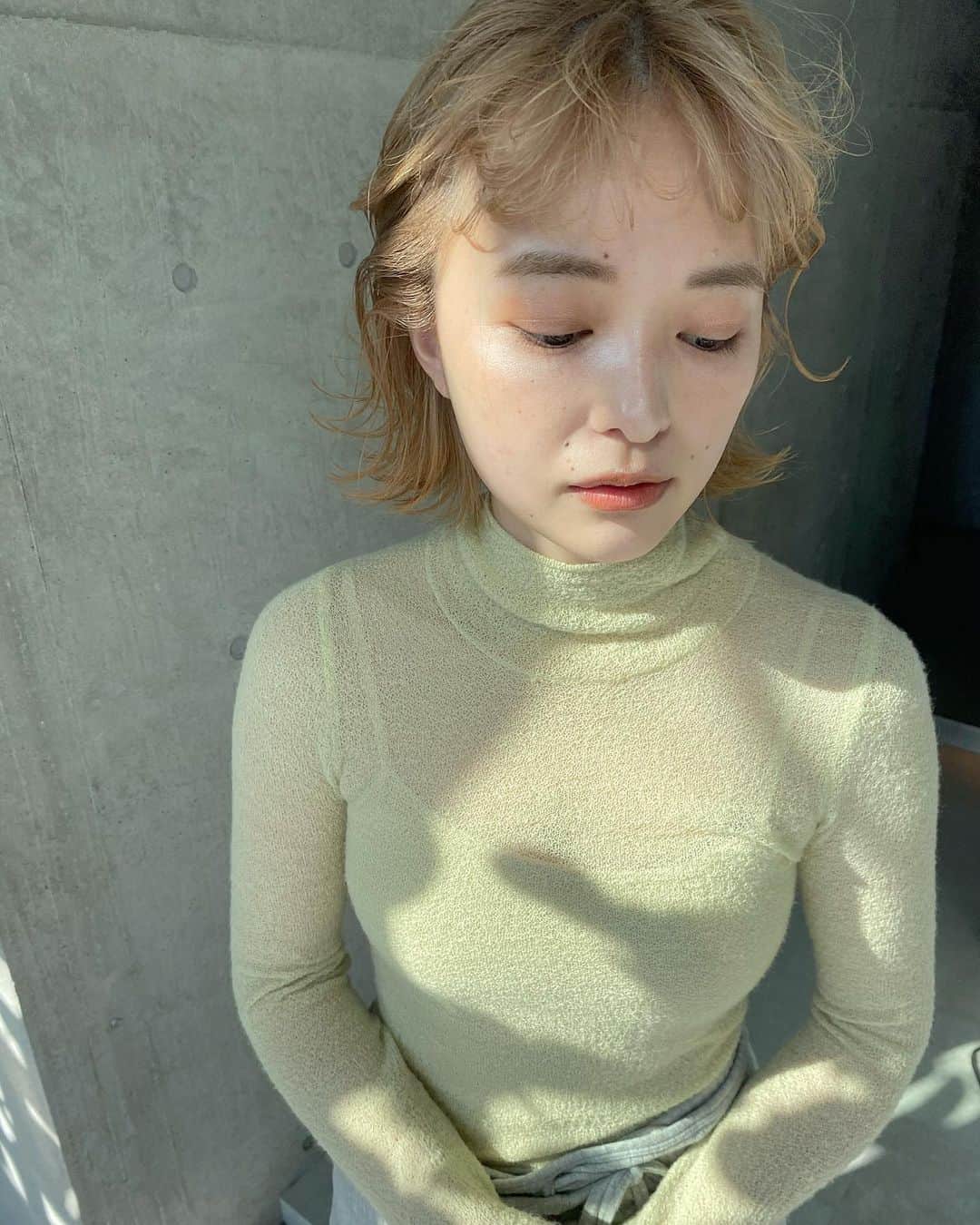 馬場一馬のインスタグラム：「ハイトーンのボブスタイル。 透明感があってこれからの季節に良いですね☺️」