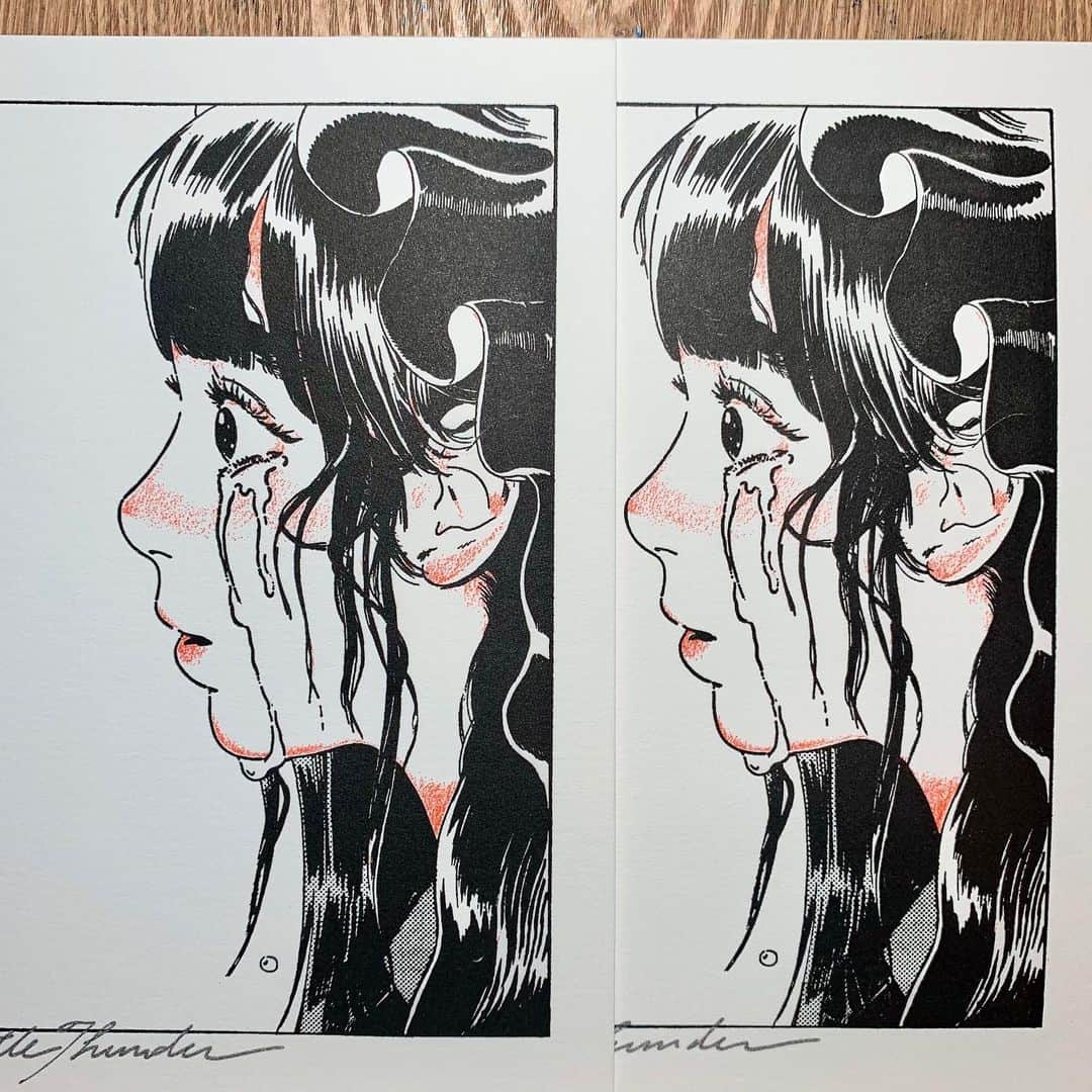 のインスタグラム：「“WAKAME” Letterpress prints by Trance Pop Gallery KYOTO (signed). Available exclusively at Trance Pop Gallery.  <WAKAME TOUR>  at Trance Pop 1/28 ~ 2/21 ■トランスポップギャラリー  〒606-8203 京都市左京区田中関田町22-75   ■水～土曜日：12：00～19：00  ■日  曜  日：13：00～18：00  ■定  休  日：月、火曜日  trancepop.jp」