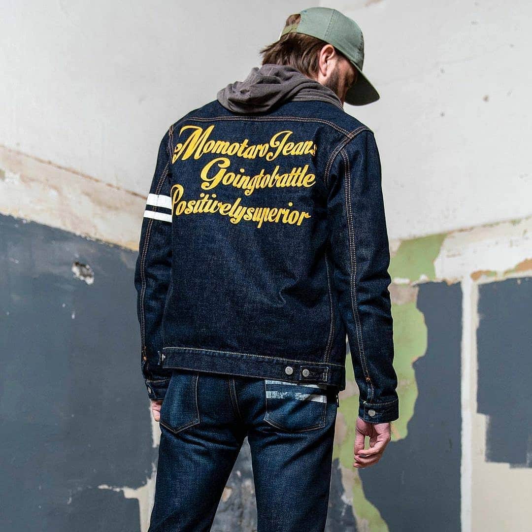 momotarojeansのインスタグラム：「Weekend selection 5th-7th FEB.  Back embroidery and GTB stripes!  @deepellumdenim」