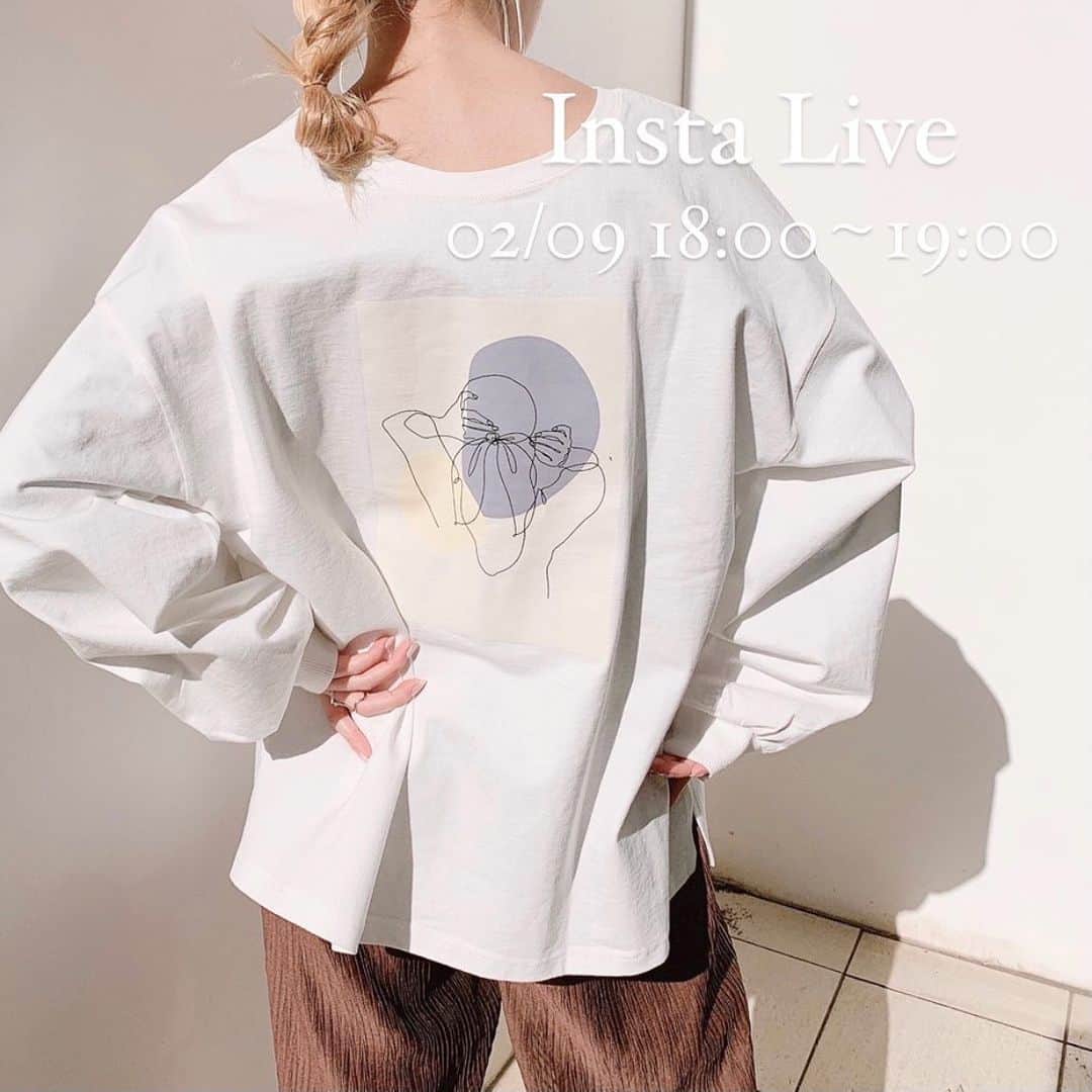 Vannie Officialのインスタグラム：「明日2/9 (TUE) 18:00〜19:00  INSTA LIVE ☑︎     明日2/10 12:00から発売される新作アイテムをご紹介いたします☺︎   ◻️２WAYフェイスロゴロンT  ◻️透かしレースパンツ  ◻️コンパクトシャイニーエコバッグ    出演  ⚪️director  @nono__vu 149cm   ⚪️press @rena_yoshitsugu 155cm  @s2_aino　164cm    是非ご視聴ください◎     #vannie_u#ヴァニーユー #ZOZOでしか買えない⠀⠀     お問い合わせはDMまでご連絡ください☺︎」