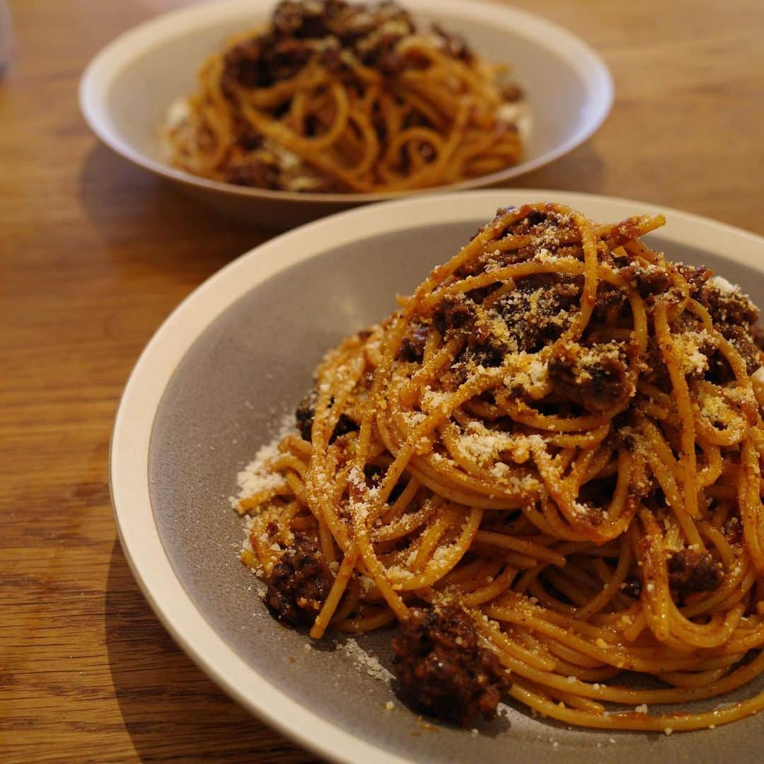 田中毅さんのインスタグラム写真 - (田中毅Instagram)「. 昼飯のはずが、晩飯になった🍝 ミートソース、手強い相手だった…  #ミートソース  #大苦戦  #料理初心者  #日々勉強  #一歩一歩  #今年こそ料理男子に俺はなる  #連休終了」2月8日 19時43分 - tanaka_ta_ke_shi