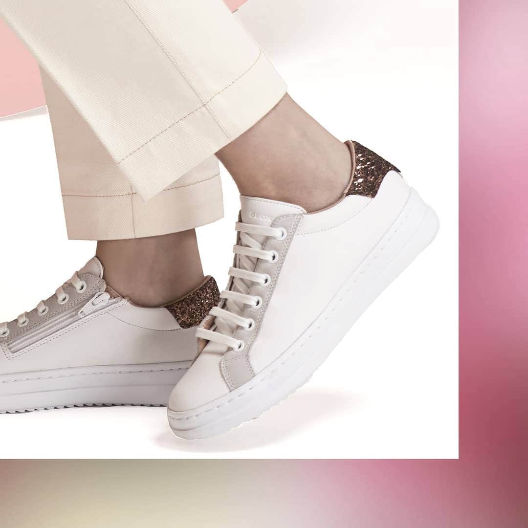 ジェオックスのインスタグラム：「You’ll never be out of shoes to match that outfit, with the right pair of sneakers.  Metropolitan edge is the new chic.   So why not team them with a maxi dress or dressed down with your favourite jeans? ​ ​ ​#geox #geoxshoes #ExpressYourWorlds」