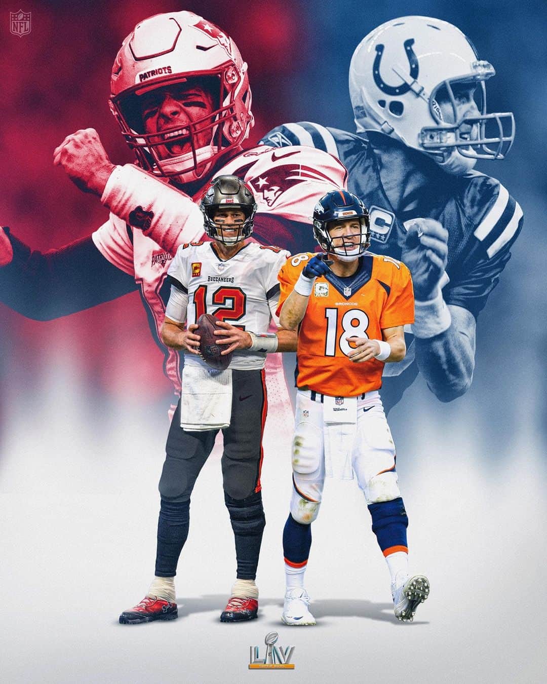 NFLさんのインスタグラム写真 - (NFLInstagram)「The only two QBs to start and win a Super Bowl with two different teams?⁣ ⁣ @tombrady & Peyton Manning.」2月9日 5時54分 - nfl