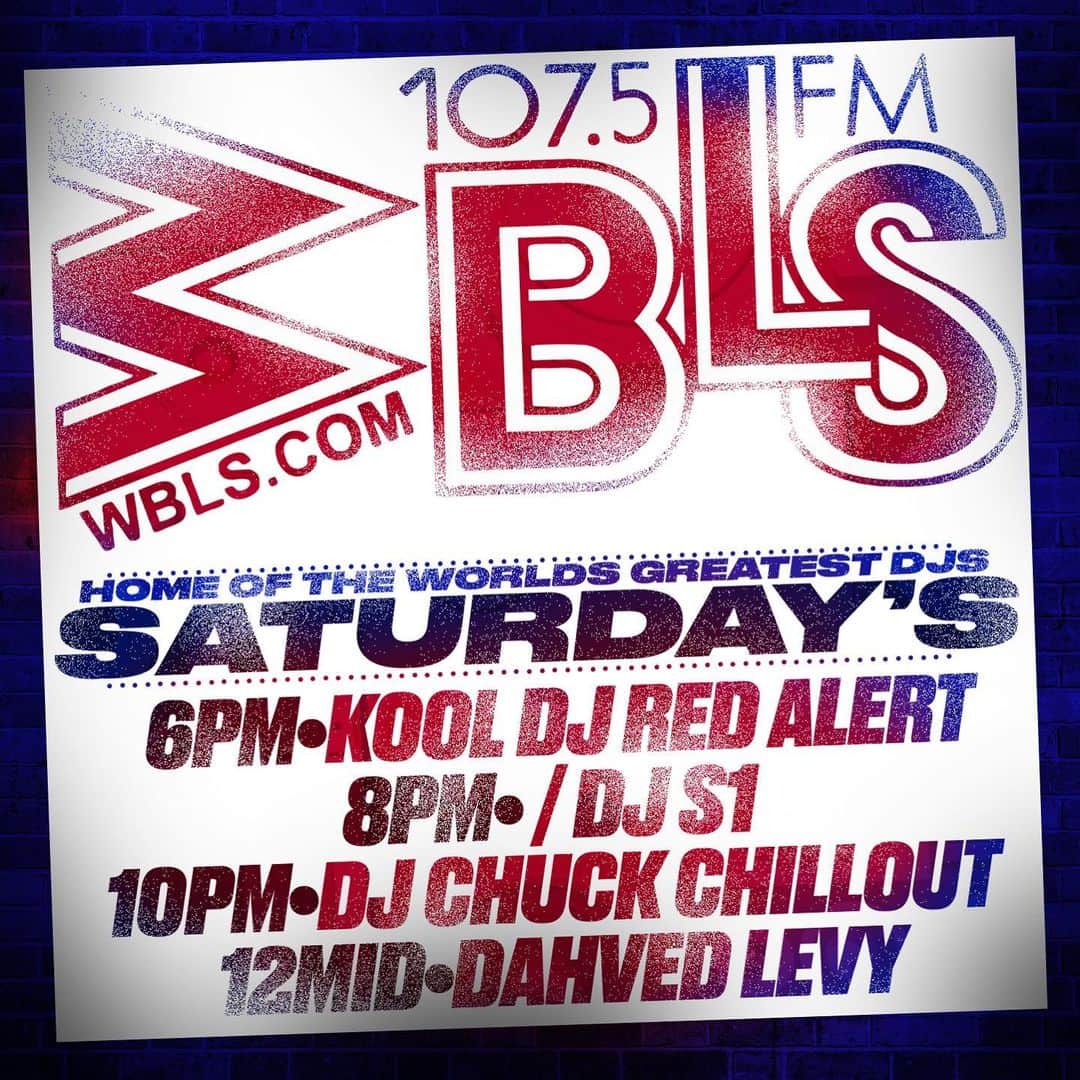 ファンクマスター・フレックスのインスタグラム：「POW! THE WORLDS GREATEST DJS WILL OFFICIALLY TOUCH DOWN @wbls1075nyc WITH A NEW LINE UP STARTING FEB12TH EVERY FRIDAY AND SATURDAY 6PM! ( 2 FLYERS) THESE WILL ALSO BE THE ONLY DJS YOU WILL HEAR ON MIXMASTER WEEKENDS! ENJOY AS WE TURN WBLS INTO A NIGHTCLUB EVERY WEEKEND!   YALL READY?????  FRIDAY 6PM @kooldjredalert  7PM @djdocmartin  8PM @djqua  9PM @djscratch  10PM @djbentroc  11PM @djenuff  12AM @louievega x @kevin_hedge (Roots NYC)  SATURDAY   6PM @kooldjredalert  8PM @djs1events  10PM @djchuckchillout  12AM @dahvedlevy  MONDAY THRU FRIDAY!  12 NOON @djmarleymarl  6 PM @kooldjredalert」
