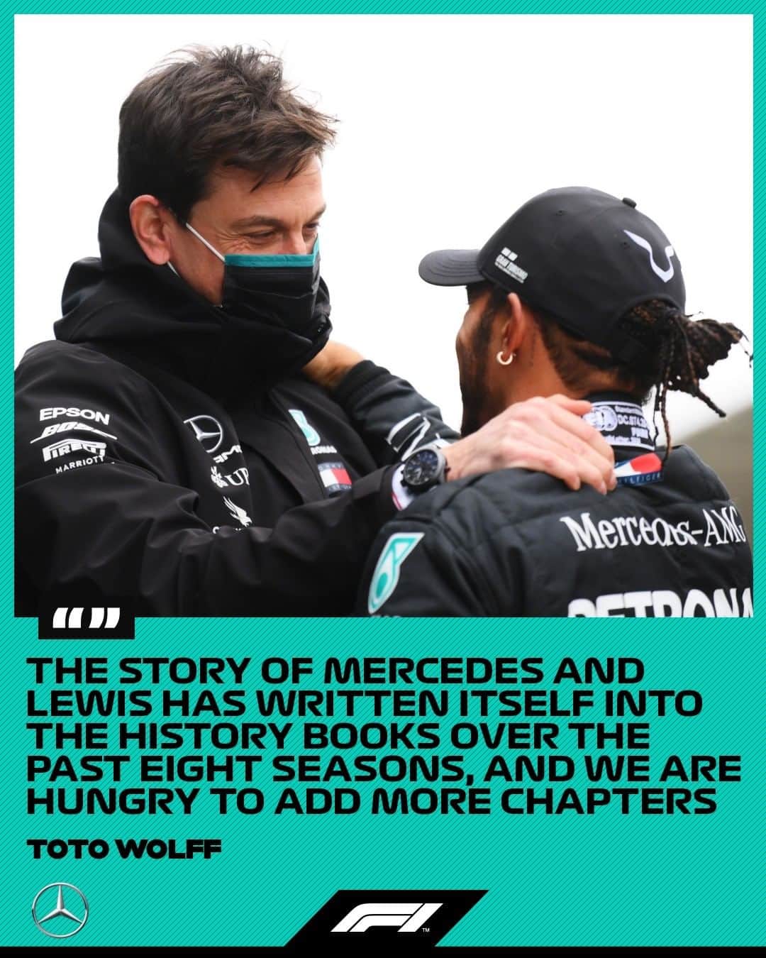 F1さんのインスタグラム写真 - (F1Instagram)「Here's to the next chapter 📖  #F1 #Formula1 #LewisHamilton #Mercedes @mercedesamgf1」2月8日 22時08分 - f1