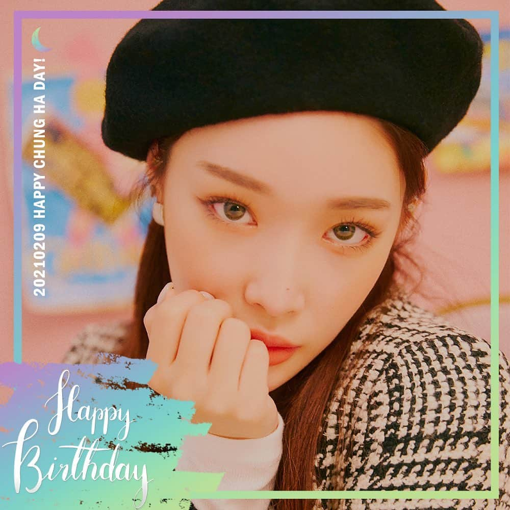 チョンハさんのインスタグラム写真 - (チョンハInstagram)「HAPPY BIRTHDAY CHUNG HA!🎉 ⠀⠀⠀⠀⠀⠀⠀⠀⠀⠀⠀⠀⠀⠀⠀⠀⠀⠀⠀⠀⠀⠀⠀⠀⠀⠀⠀⠀⠀⠀⠀⠀⠀ 20210209💕 청하야 생일축하해! 너의 하루 그리고 매일을  별들이 응원해💚💙💜 ⠀⠀⠀⠀⠀⠀⠀⠀⠀⠀⠀⠀⠀⠀⠀⠀⠀⠀⠀⠀⠀⠀⠀⠀⠀⠀⠀⠀⠀⠀⠀⠀⠀ #청하 #CHUNGHA #HAPPYCHUNGHADAY #나의_안식처_청하야_생일_축하해」2月9日 0時00分 - chungha_official