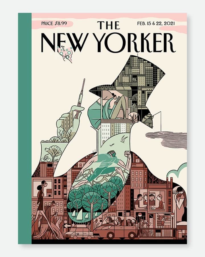 The New Yorkerさんのインスタグラム写真 - (The New YorkerInstagram)「In 1925, Rea Irvin, The New Yorker’s inaugural art editor, drew the magazine’s trademark dandy for the cover of the first issue. A year later, to celebrate The New Yorker still being afloat, Irvin and the magazine’s editor decided to republish the cover, establishing an anniversary tradition that endures to this day. This year, for the magazine’s 96th anniversary, @sergiocumbresverdes drew the dandy, Eustace Tilley, masked and with a vaccine dose in hand. See more Tilleys through the decades at the link in our bio.」2月9日 1時05分 - newyorkermag