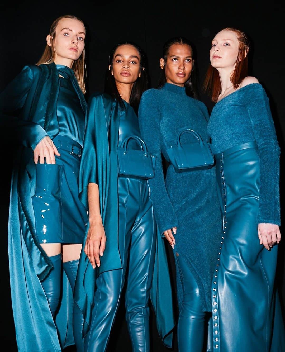 Fashion Weekのインスタグラム：「True blue mood 💙 Backstage at @lapointe's February 2020 runway show at @NYFW. Photo by @johnnydeguzman」