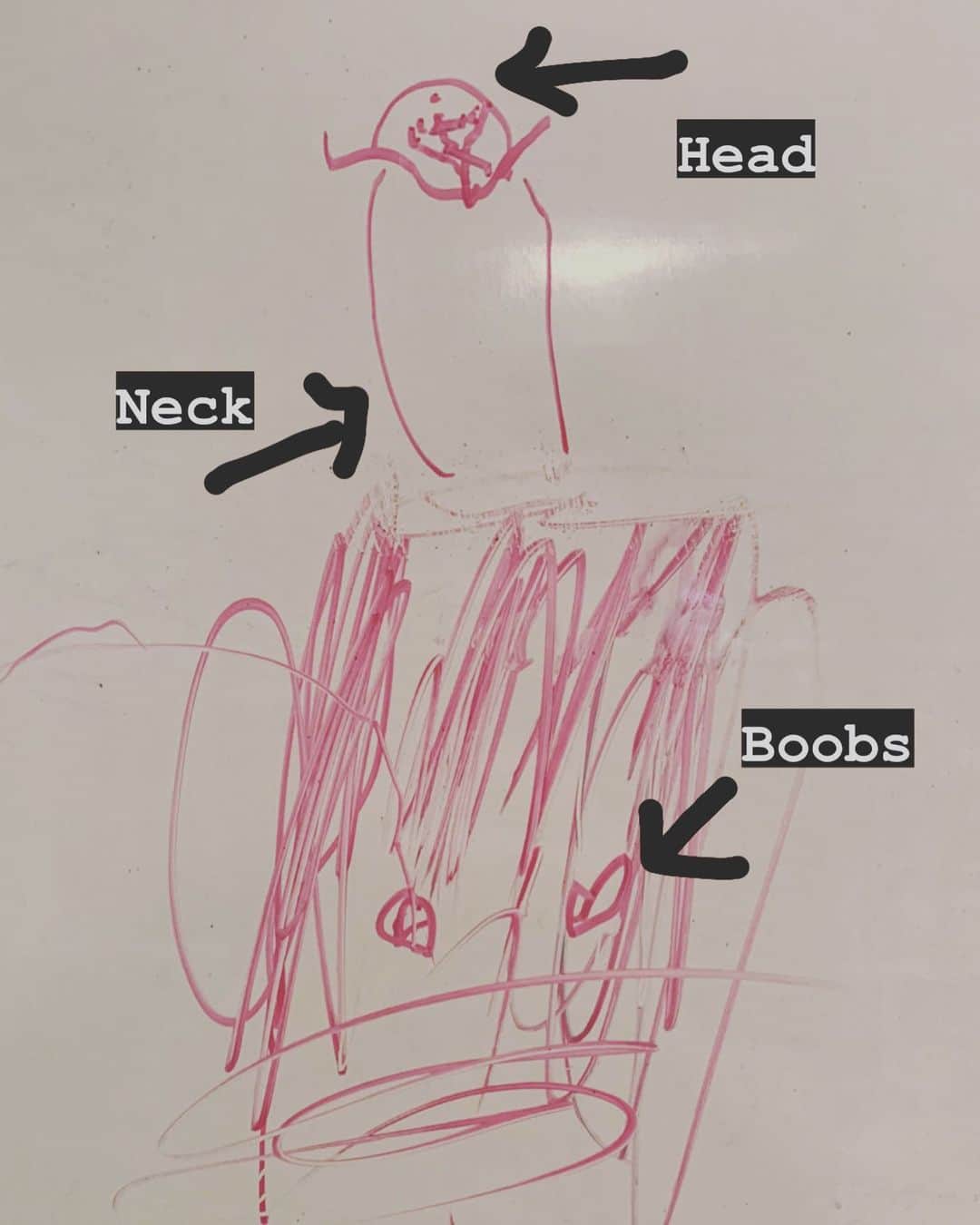 フェリシア・デイのインスタグラム：「My daughters first portrait of me. Looks about right.」