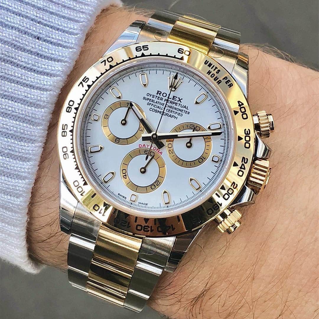 Daily Watchさんのインスタグラム写真 - (Daily WatchInstagram)「What do you think about this Daytona version? Wristshot with Rolex Daytona in steel and gold by @watchshow_rolex_israel」2月9日 2時55分 - dailywatch