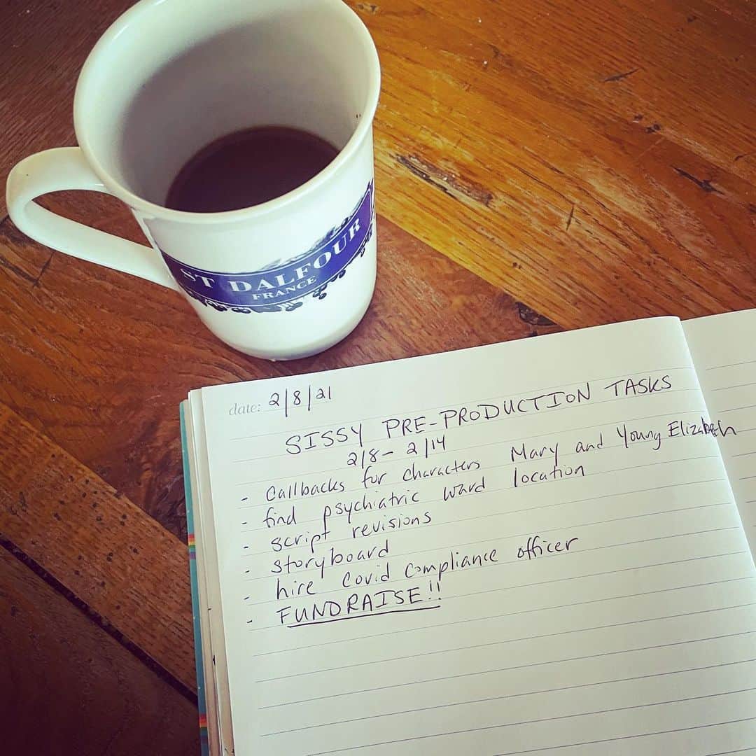 シャノン・ルシオのインスタグラム：「We are officially in pre-production mode!  Shooting SISSY March 5, 6, & 7 in upstate New York.  With less than 4 weeks left, I’m definitely gonna need a lot of that coffee.   Please visit our indiegogo campaign (link in bio) to find out more about the story behind SISSY, our team, and help us make this thing happen!  #independentfilm #indie #womeninfilm #femalefilmmaker #makingithappen #caffeineplease #basedonatruestory」