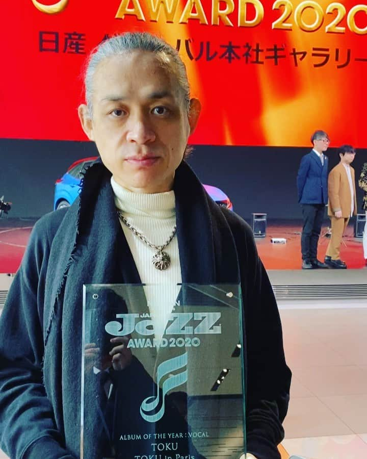 TOKUのインスタグラム：「皆様、ありがとうございます❗️ Thank you all for your support 🙏🎵 Much love to you all 🎺 #jazzjapanaward2020  #jazzjapanmagazine #tokujazz #bestvocalalbumoftheyear  #tokuinparis #jazzeleven #sonymusicjapan  @jazzeleven11 @sonymusic_jp」