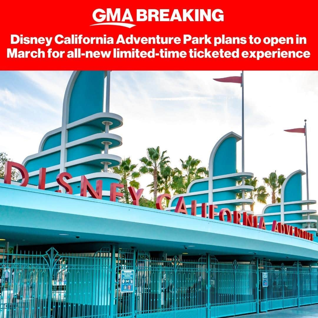 ABC Newsさんのインスタグラム写真 - (ABC NewsInstagram)「NEW: Disney California Adventure Park plans to open mid-March for an all-new, limited-time, outdoor food and beverage ticketed experience, allowing nearly 1,000 Disney cast members to return to work.⁠ ⁠ Read more from Good Morning America at LINK IN BIO. #disney #californiaadventurepark #covid #covid19」2月9日 4時47分 - abcnews