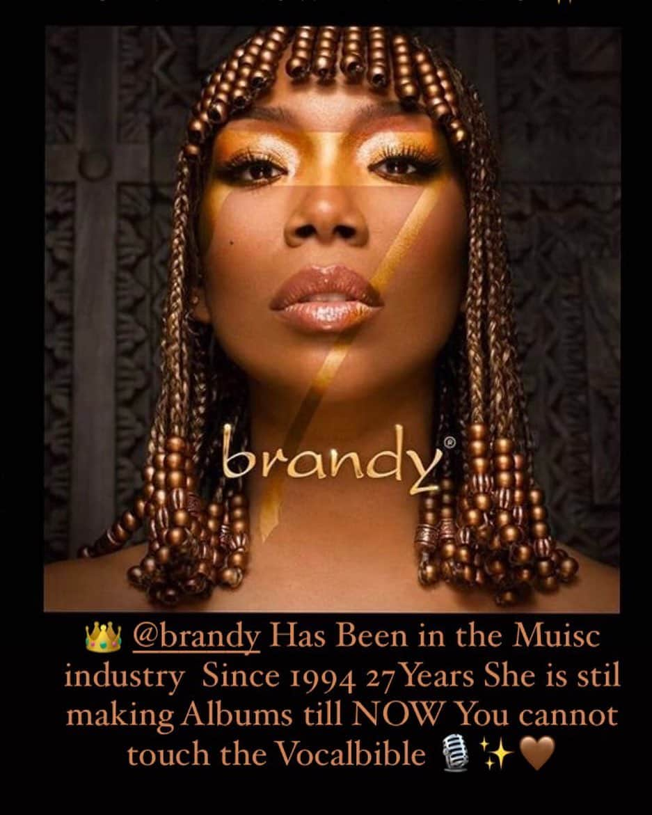 ブランディのインスタグラム：「• THEVOCALBIBLE ✨🎙 • • • • #brandy #brandynorwood #brocka #neversaynever #fullmoon #b7  #twoeleven #afrodisiac #human #teambrandy STILL IN THE GAME ✨」