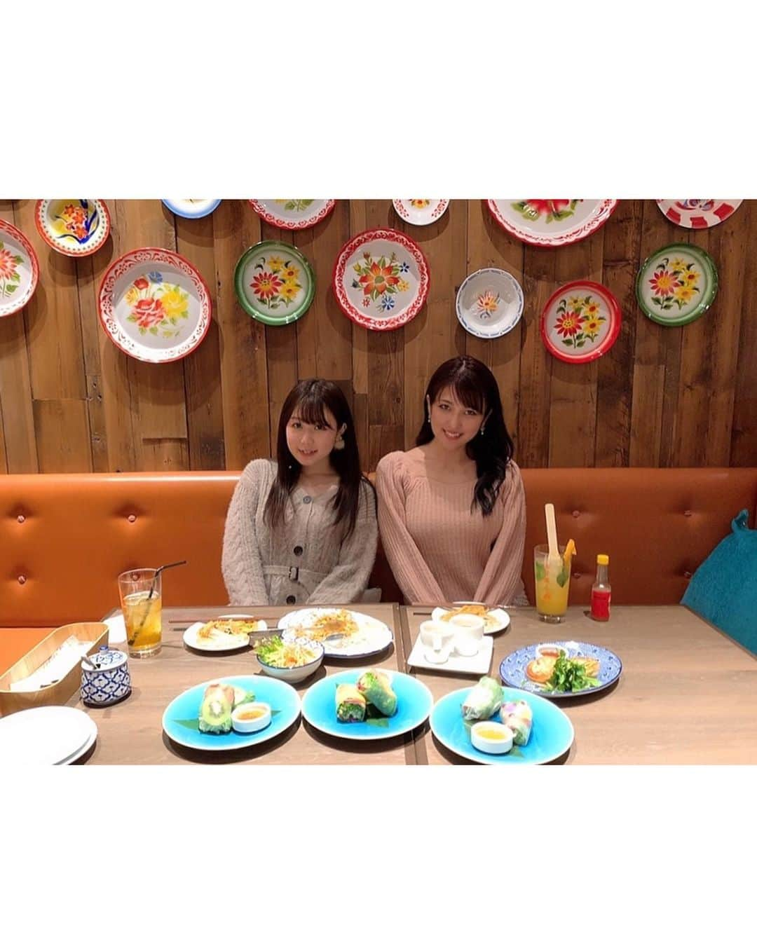 神谷麻美さんのインスタグラム写真 - (神谷麻美Instagram)「すずのんと#タイ料理 へ🇹🇭💕✨ 生春巻可愛かったぁ～💖🍓🥝🍐💕✨  #カフェランブータン#女子会」2月9日 15時11分 - asamice428