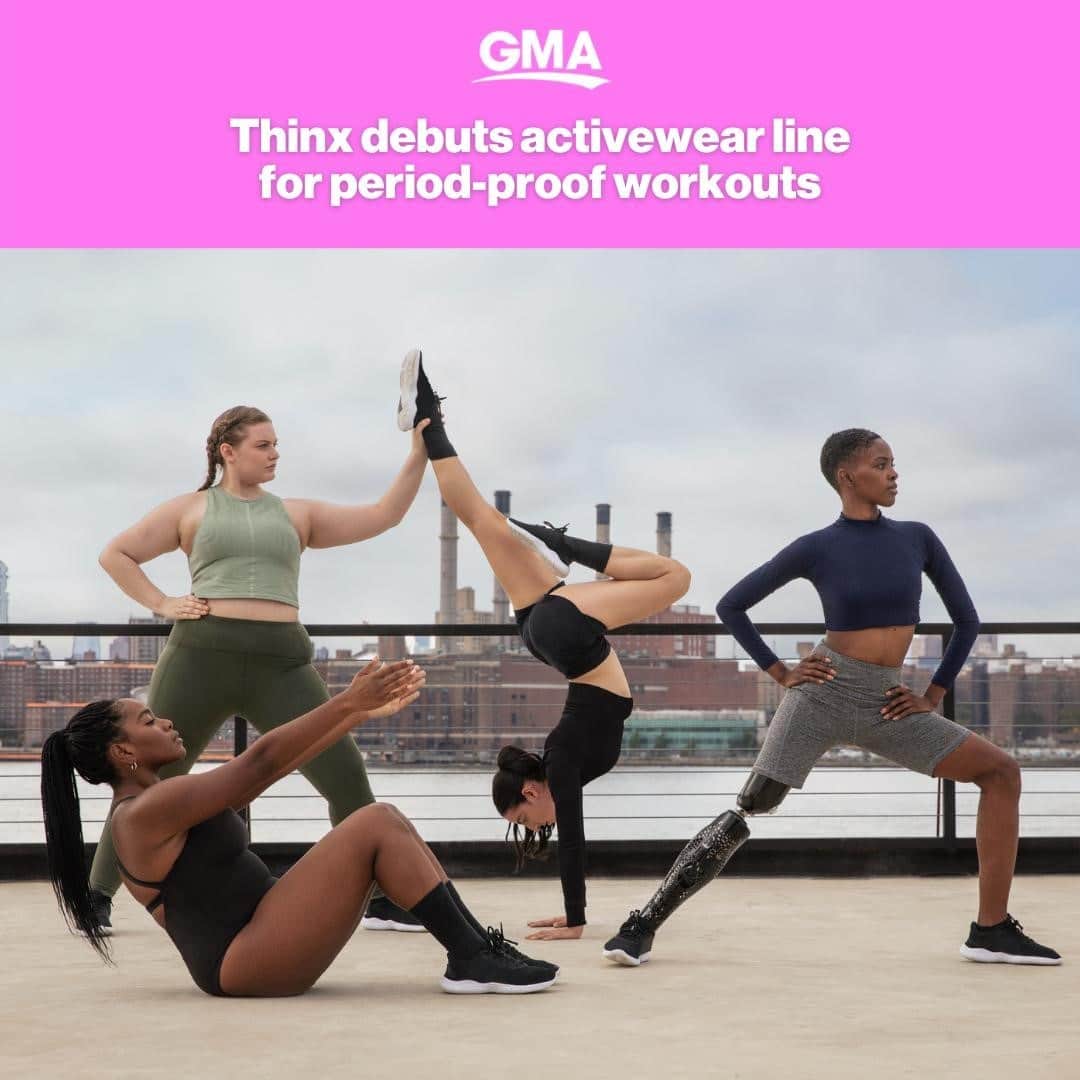Good Morning Americaさんのインスタグラム写真 - (Good Morning AmericaInstagram)「Listen up, exercise enthusiasts: Workout clothes for when you’re on your period are here! LINK IN BIO to shop the new collection.」2月9日 7時05分 - goodmorningamerica
