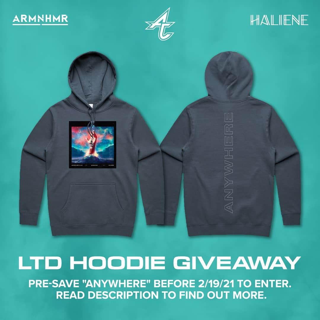 Adventure Clubのインスタグラム：「GIVING AWAY limited edition ‘ANYWHERE' hoodies. Follow us, tag your squad and PRE-SAVE 'ANYWHERE' (link in our bio). Share proof of pre-save on your IG STORY.   By pre-saving 'ANYWHERE' the song will automatically be in your library on release day. Choosing the winners on February 18th! xoxo #ANYWHERE #ANYWHEREwithyou」