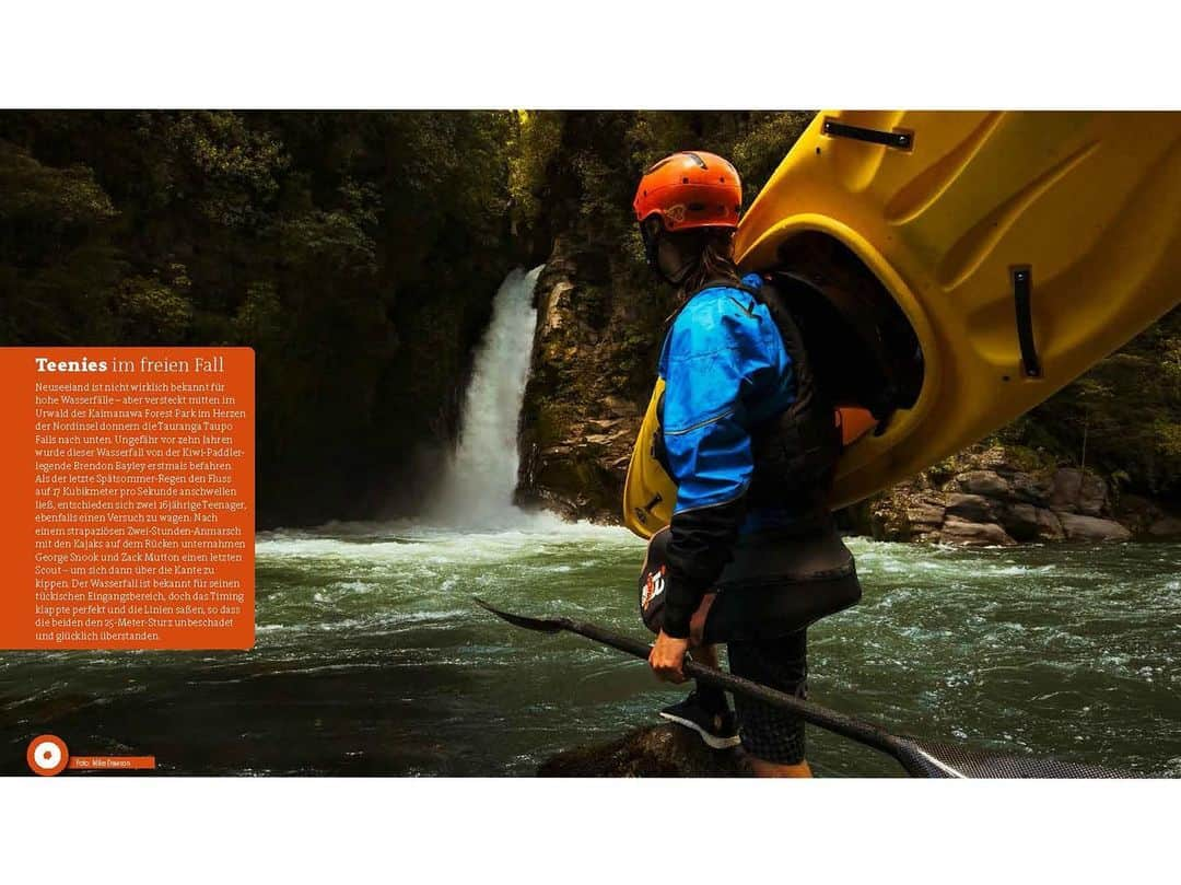 マイケル・ドーソンのインスタグラム：「Nothing quite like images in print. Stoked to see some images from shooting the lads on Tauranga Taupo get the double spread in Europes @kanu_magazin」