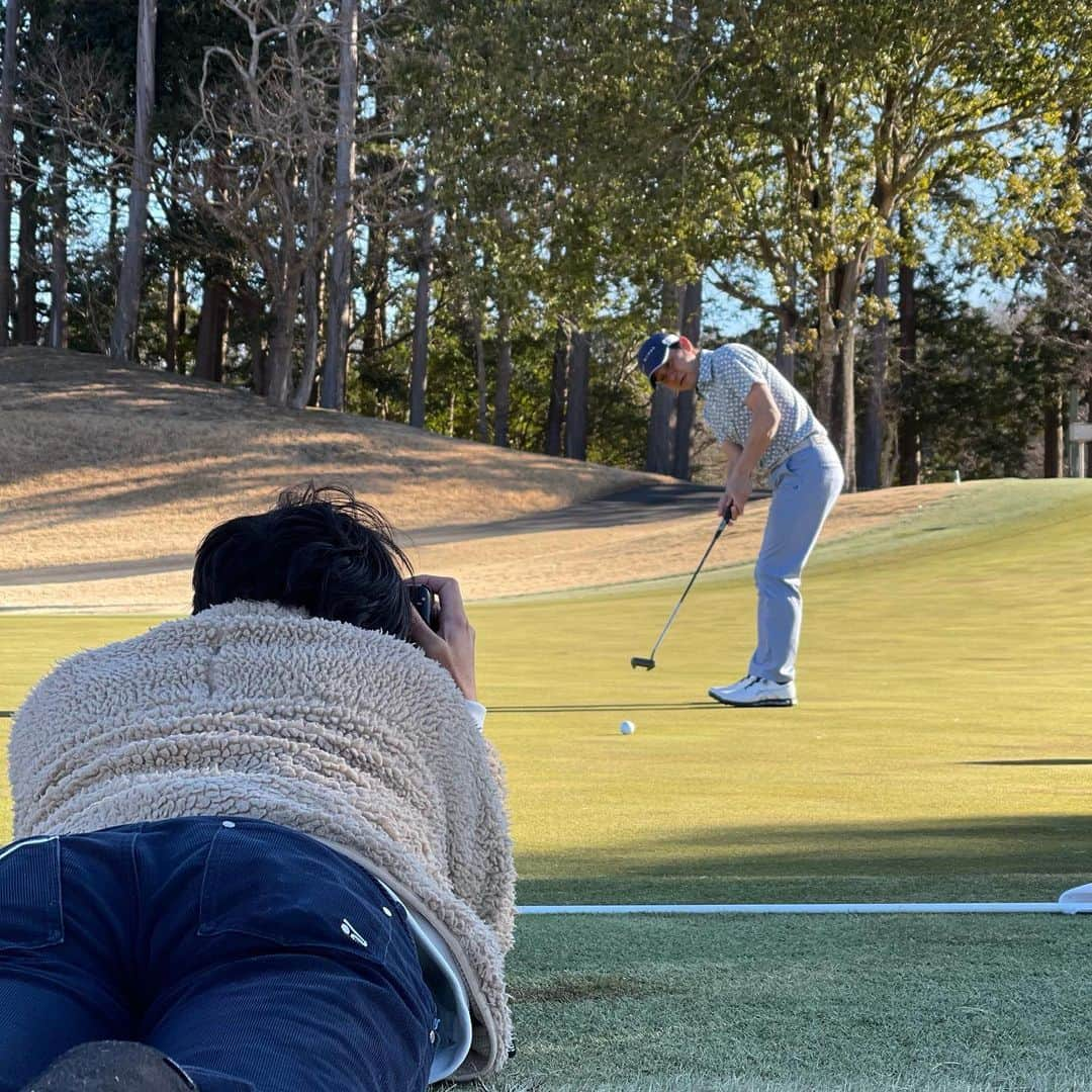 横田英治のインスタグラム：「『ヒールクリーク』の撮影でした😊⛳️🎶 　#ヒールクリーク #グリップインターナショナル #成田ゴルフ倶楽部」