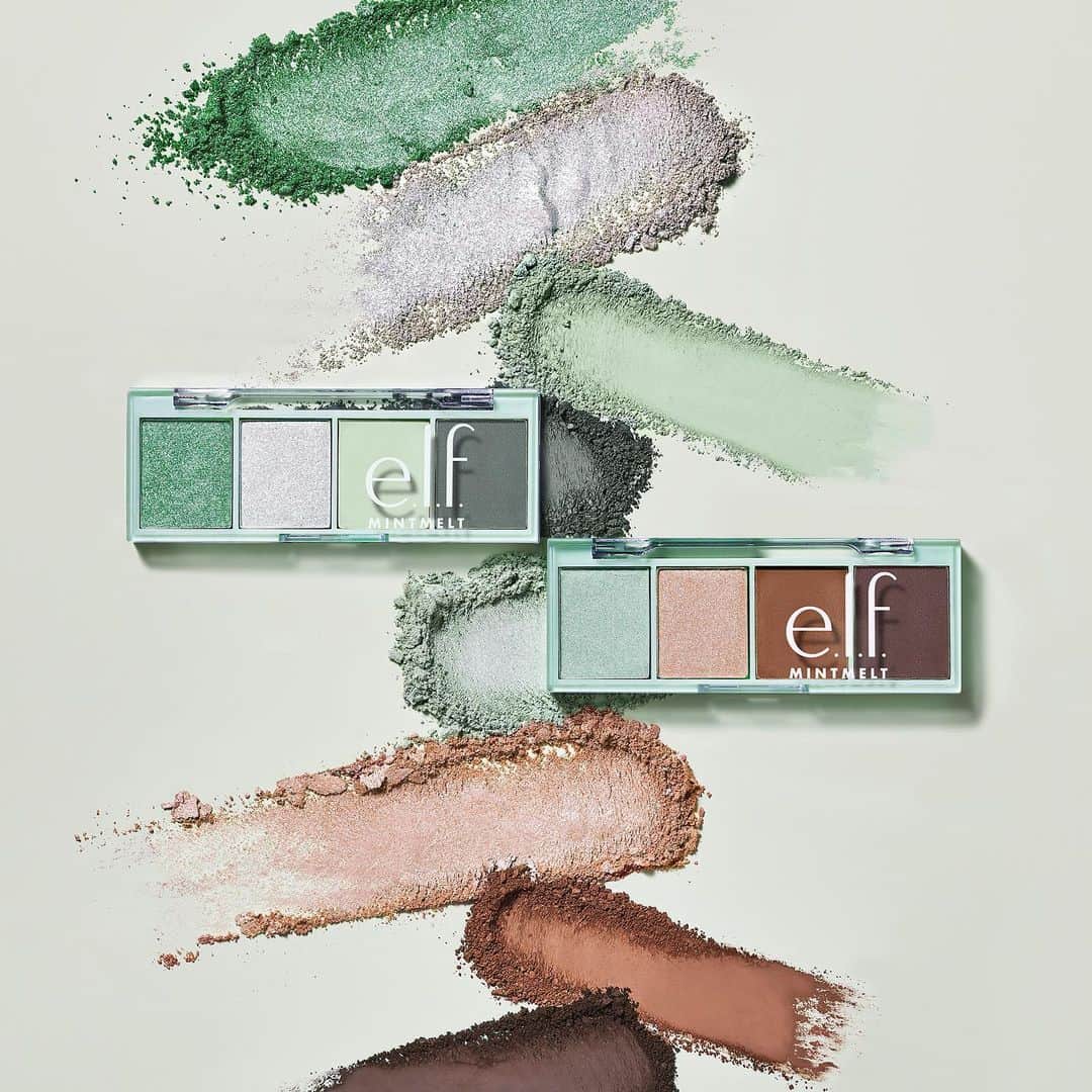 e.l.f.さんのインスタグラム写真 - (e.l.f.Instagram)「Looks good enough to eat 💚🍦 Mint Melt Eyeshadows in Mint To Be and Chocolate Mint have four pigment-packed eyeshadows featuring a minty mix of matte and shimmer shades ✨  Tap to shop for $4, also available @walmart 🙌 #eyeslipsface #elfingamazing #elfcosmetics #crueltyfree #vegan」2月9日 10時02分 - elfcosmetics