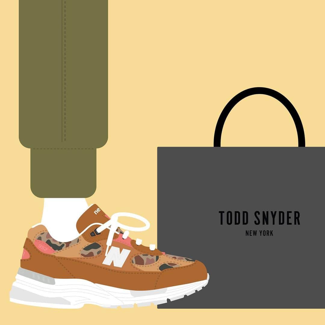 トッドスナイダーさんのインスタグラム写真 - (トッドスナイダーInstagram)「Exclusive “From Away” New Balance 992 drops tomorrow • 02.09.21 11AM ET ⏳ Only on ToddSnyder.com 👟Very limited quantities 🏞 The inspiration may have been the landscape of Maine, but we are happy to report that the shoe works just as nicely on a day out in the city 🏙 Illustration by @monsieursaturday #NewBalance992 #ToddSnyder #ToddSnyderXNB #comingsoon #sneakerhead #sneakernews #sneakeraddict #kicksonfire」2月9日 10時25分 - toddsnyderny