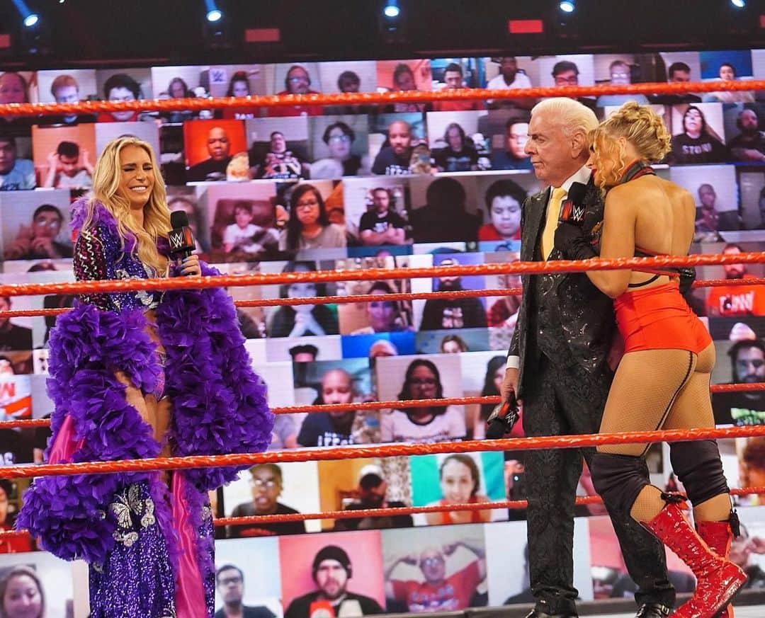 WWEさんのインスタグラム写真 - (WWEInstagram)「@ricflairnatureboy is strictly professional when it comes to @laceyevanswwe, but @charlottewwe has heard enough!  #WWERaw」2月9日 11時10分 - wwe