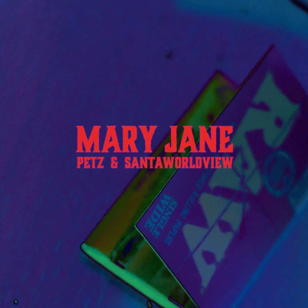DJ TSUBASA a.k.a JAM from YENTOWN DJのインスタグラム：「PETZ & SANTAWORLDVIEW - Mary Jane (prod. DJ JAM)  out now🔥 https://linkco.re/mC2HXrCm  @petz_6 @santaworldview420」