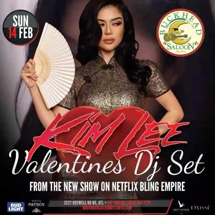 キム・リーのインスタグラム：「ATLANTA!!! Excited to spend Valentine’s Day with you 🌹 Back at my favorite spot @buckheadsaloon this Sunday 2/14 @youknowbt where you at?! 😜😎🙌🏽 @skamartist   Sounds by me 🎧  #ATL #atlanta #buckhead #kimlee #skamartist」