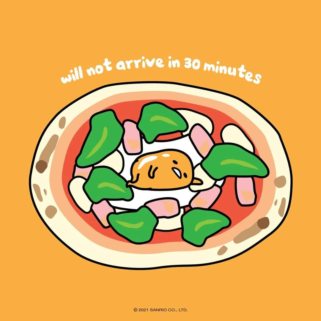 ぐでたまさんのインスタグラム写真 - (ぐでたまInstagram)「happy #nationalpizzaday 🍕🍳」2月10日 1時04分 - gudetama