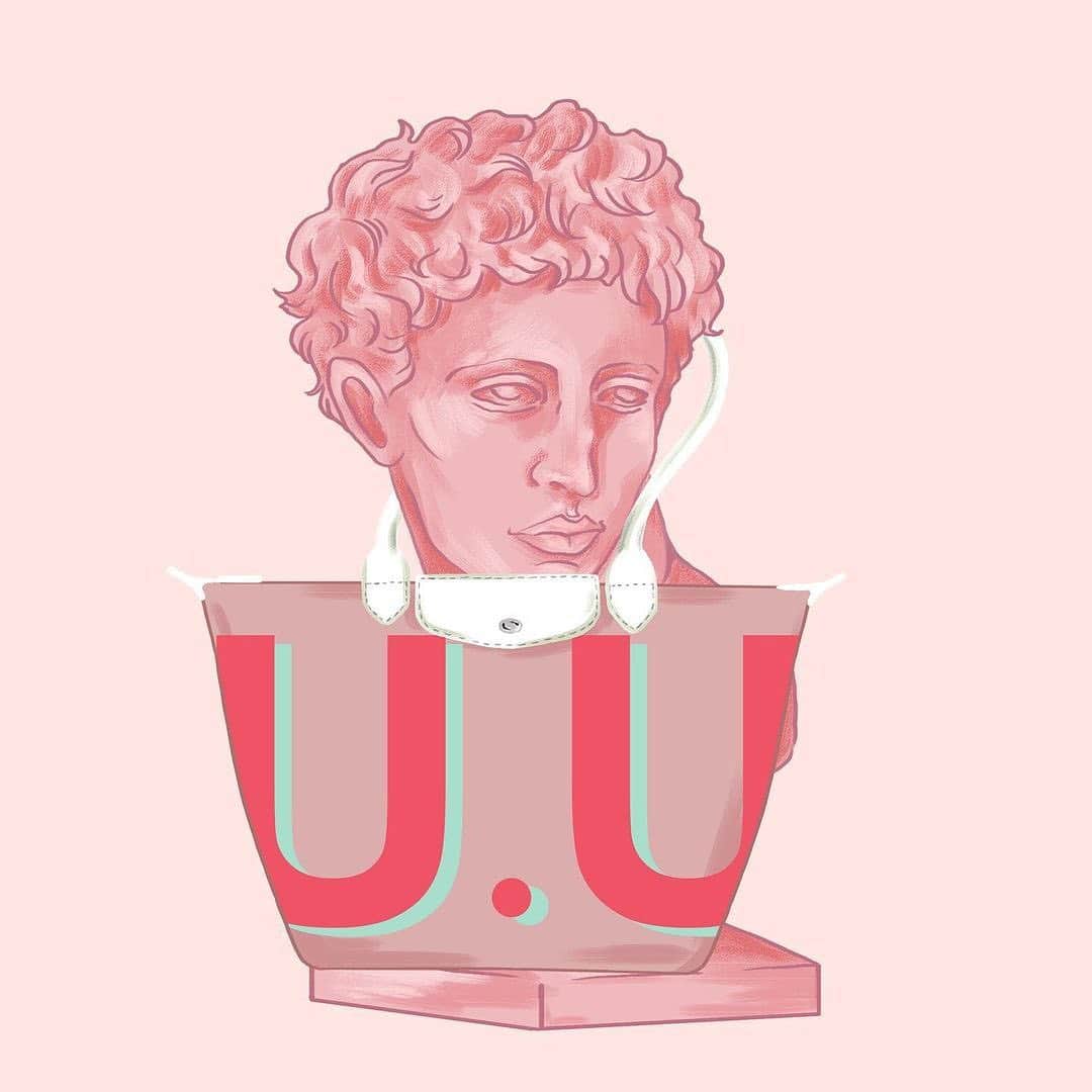 Longchampのインスタグラム：「When Le Pliage becomes somebody's muse... Art by @lichiaman  #LongchampMyPliage #MyPliageSignature」