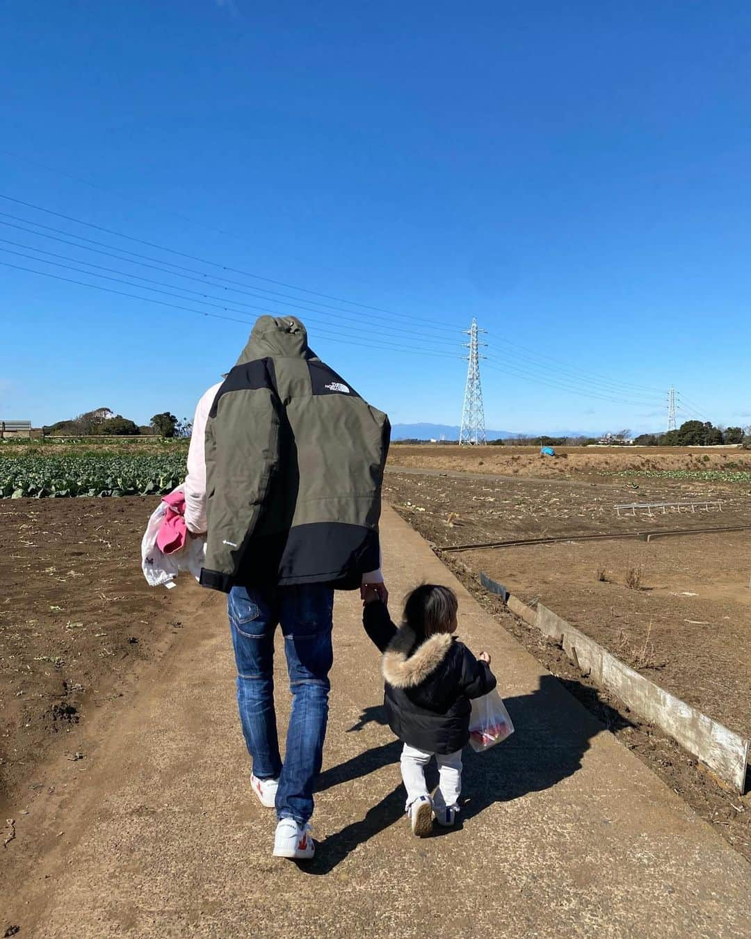 オナイウ阿道のインスタグラム：「👧🏻🍓❤️  #familytime  #イチゴ狩り🍓 #パワーチャージ #dsquared2」