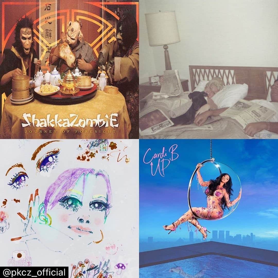 のインスタグラム：「今週のPKCZ®︎ @spotifyjp Playlist 更新しました☑️ 毎週入れ替わるので お気に入りの曲はハートしてくださいね🤘🏻🤍  仕事&家庭で奮闘し最近は現場や 新しい音楽,リズム,グルーヴから少しだけ 離れている30代40代のヘッズの皆さんも是非！ 基本超新譜でオールジャンル。 家事や仕事のお供に是非！スパイス効かせて ありますよ⚡️⚡️⚡️  &聴いて頂いた方感想プリーズ🙏🏻✨  イキナリ活動再開した''Death From Above 1979'' の新曲クッソヤバくないですか？🎸🐘」