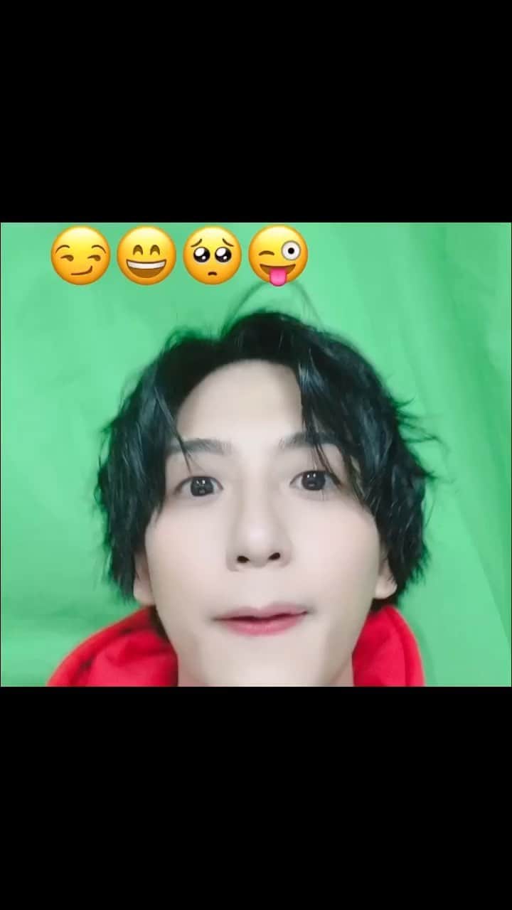中尾拳也のインスタグラム：「😏😄🥺😜 #リール動画  #絵文字になってみた」
