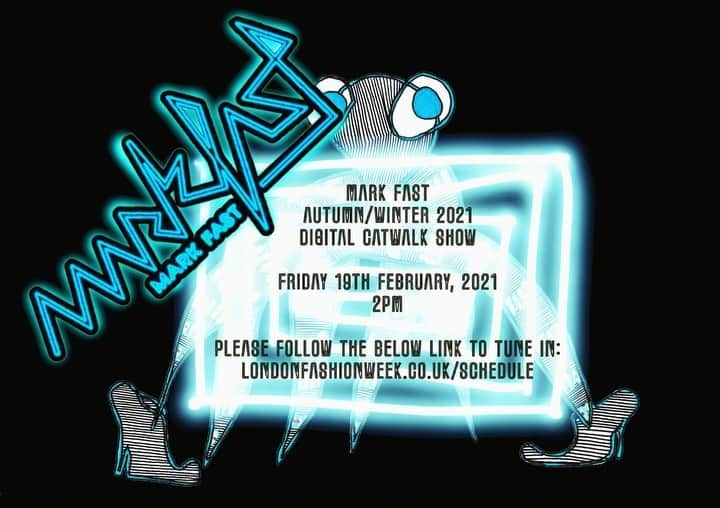 マークファストのインスタグラム：「Mark Fast AW2021 Digital Catwalk Show will be shown on February 19th 2 pm #lfw #markfast #aw21」